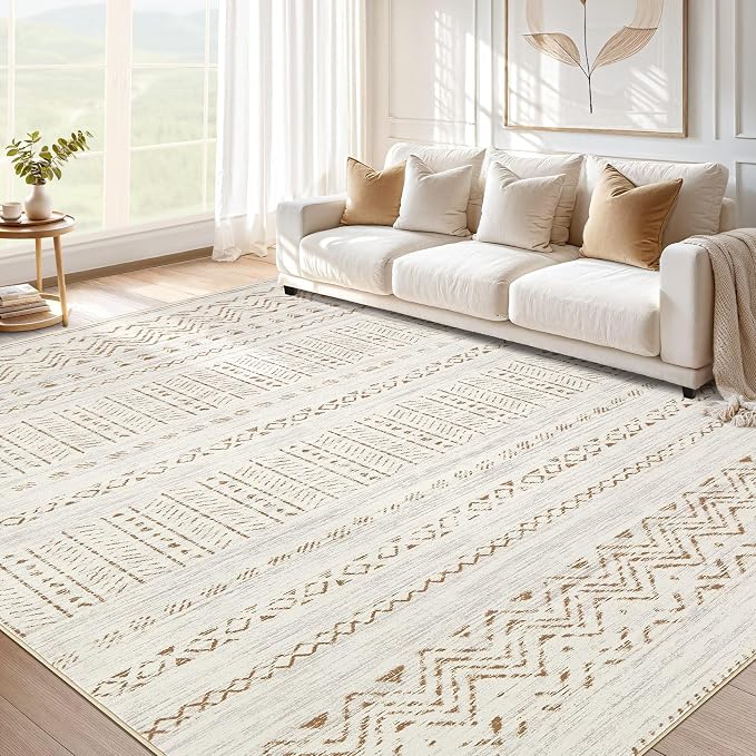 cotiled 12x15 Area Rugs Living Room Rug: Washable Boho Rugs by COTILED