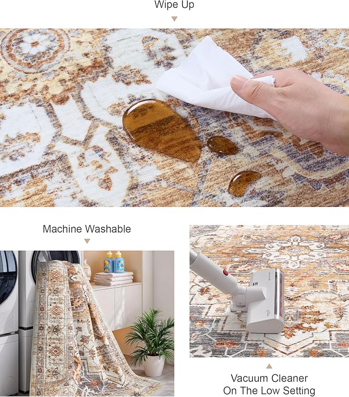 befbee 2x8 Runner Rug Washable Hallway Runner Rug Ultra-Thin Soft Kitchen Rug - Image 4