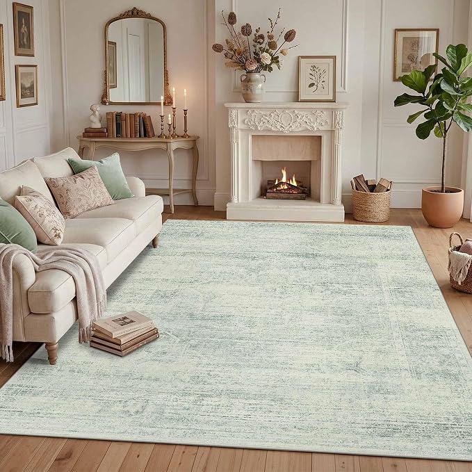Latte&Fog 8x10 Area Rugs for Living Room Washeble Large Green Rugs Non Slip | by LatteFog