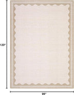 GarveeHome Scalloped Beige 8x10 Rug - Image 2