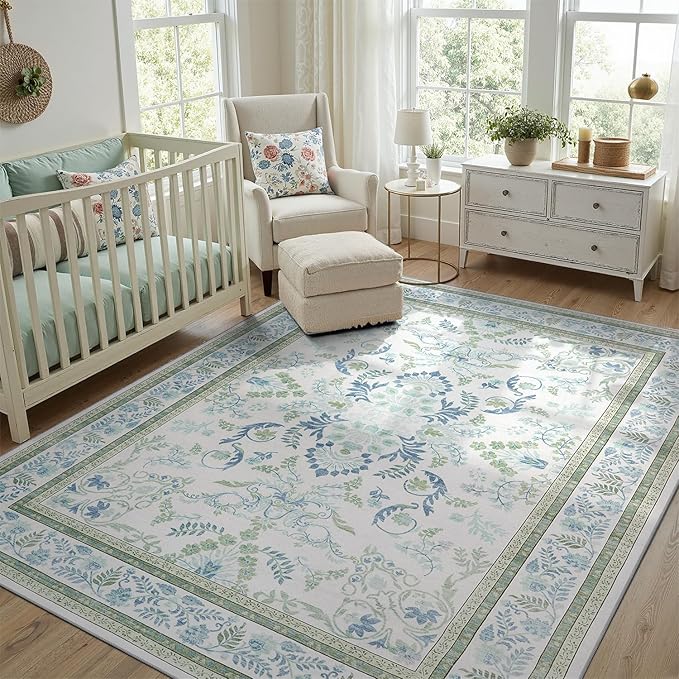 DCX Green 6x9 Rug, Kid & Pet Friendly - Image 5