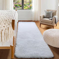 ONASAR White Runner Rugs for Bedroom Living Room, Luxury Bedside Fluffy Area by ONASAR