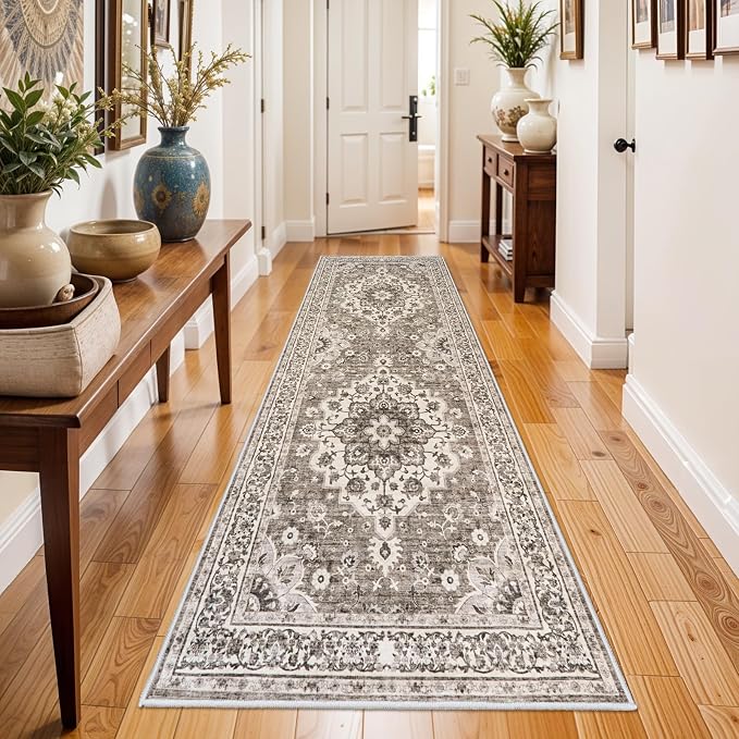 Washable Oriental Hallway Runner Rug by TOPRUUG