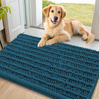 Smiry Dog Door Mat for Muddy Paws 36x24, Absorbent Dirt Trapper, Non-Slip by Smiry