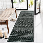 Lahome Moroccan 2x6 Black Runner Rug Non-Slip, Kitchen Rug Runner Washable by Lahome