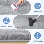 LOCHAS Bedroom Rug 3.3' x 6.2', Soft Oval Throw Rugs Carpet - Image 5
