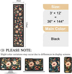 DUKINO 3x12 Washable Runner Rug, Non Slip Soft Floral Hallway Runner Rug - Image 2