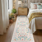 Rugxara 2x6 Floral Runner Rug, Washable Runners - Image 3
