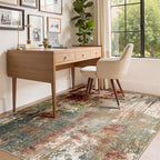 RELEANY Washable Area Rugs 4'x5' Non-Slip Modern Abstract Soft - Image 3