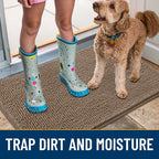 Smiry Dog Door Mat for Muddy Paws 47x32, Absorbent Dirt Trapper, Non-Slip - Image 3