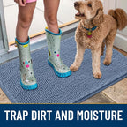 Smiry Dog Door Mat for Muddy Paws 47x20, Absorbent Dirt Trapper, Non-Slip - Image 3