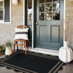 Modern Easy Jute 3x5 Outdoor Patio Rug, Farmhouse Neutral Non Slip Carpet - Image 3