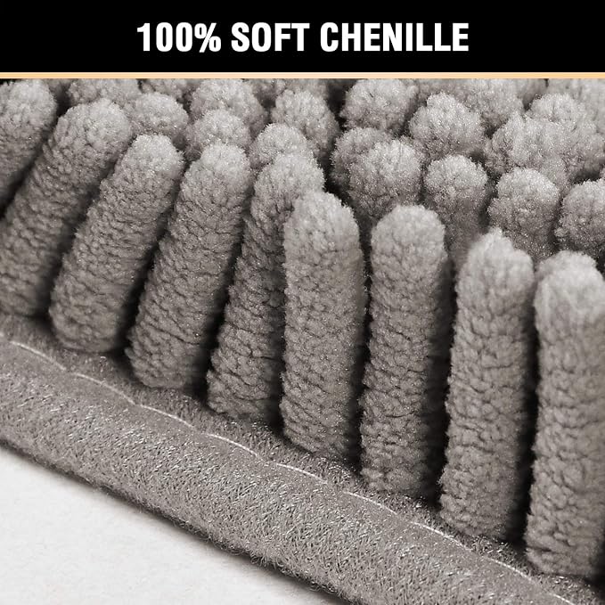 H.VERSAILTEX Microfiber Bath Rugs Chenille Floor Mat Ultra Soft Washable - Image 3