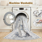 cotiled 6x9 Area Rug Machine Washable Vintage Carpet - Image 3