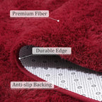 BENRON Fluffy Rugs for Living Room 5x8 Wine Red, Washable Large Area Rugs for - Image 4