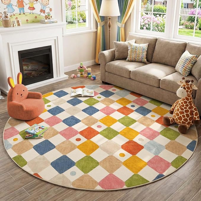 jinchan Macy 8ft Kids Round Rug - Image 7