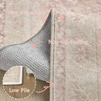 Latte&Fog 8x10 Pink Rugs for Living Room, Washeble Vintage Rugs for Girls - Image 9