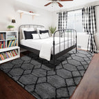 ONASAR 8x10 Area Rugs for Living Room, Fluffy Grey and Black Bedroom Rug - Image 7