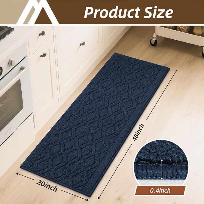 COSY HOMEER-Kitchen-Rugs-and-Mats 20"x48" Non Slip Kitchen Mats - Image 2