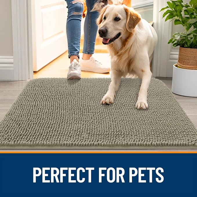 OLANLY Dog Door Mat for Muddy Paws 54x24, Absorbs Moisture and Dirt, Absorbent - Image 6