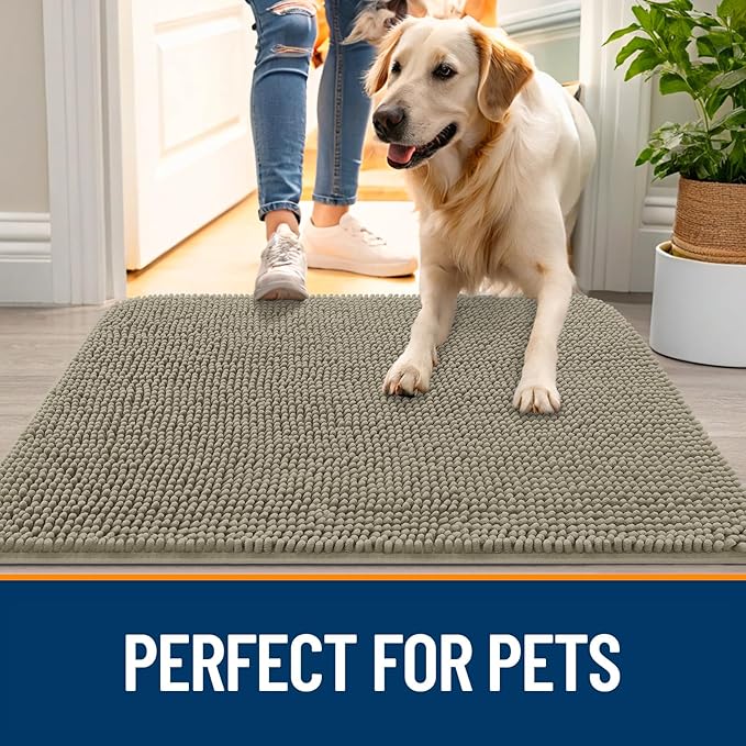 OLANLY Dog Door Mat for Muddy Paws 44x24, Absorbs Moisture and Dirt, Absorbent - Image 6