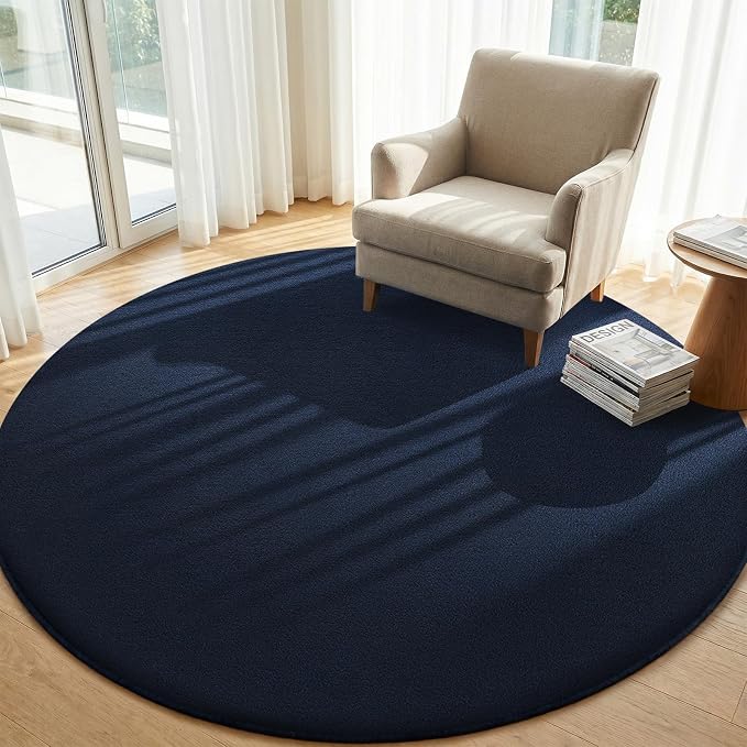 Sour Lemon 4ft Round Rugs for Bedroom, Circle Area Rugs for Living Room - Image 7
