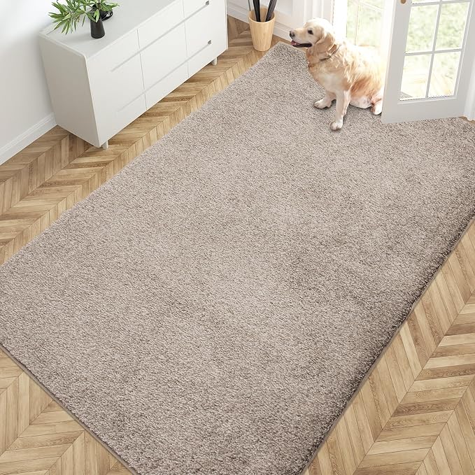 PURRUGS Easy Care Area Rug 4.5ft x 7ft, Non-Slip Washable Entryway Rug by PURRUGS
