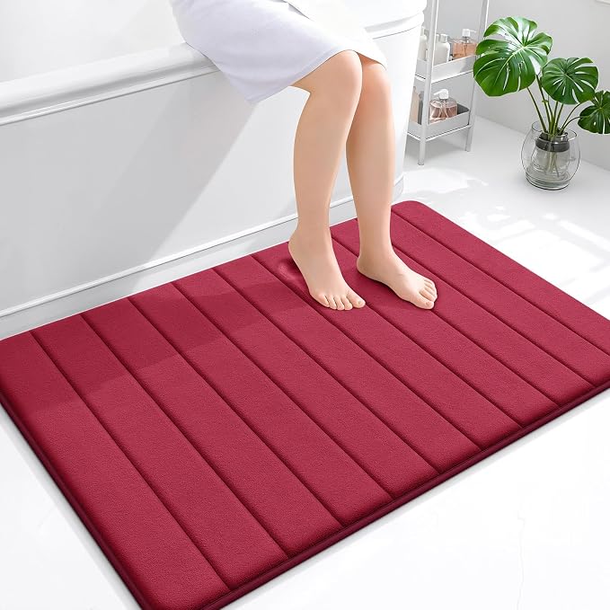 OLANLY Memory Foam Bath Mat 44x32, Super Soft Absorbent Bathroom Rugs, Quick Dry by OLANLY