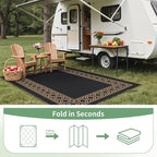 GENIMO Outdoor Rug Waterproof for Patio Decor, Outside Area Mat for Rv - Image 8