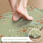 KIMODE Anti Fatigue Kitchen Mats 20"x59"+20"x32", Farmhouse Kitchen Rugs Sets - Image 3