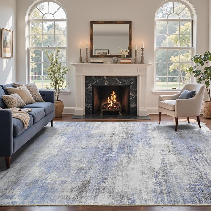 4x6 Ft Area Rugs for Living Room, Soft Non-Slip Washable Rugs Modern Abstract - Image 3