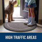 OLANLY Half Circle Door Mat Indoor Outdoor Entrance Welcome, Waterproof - Image 7