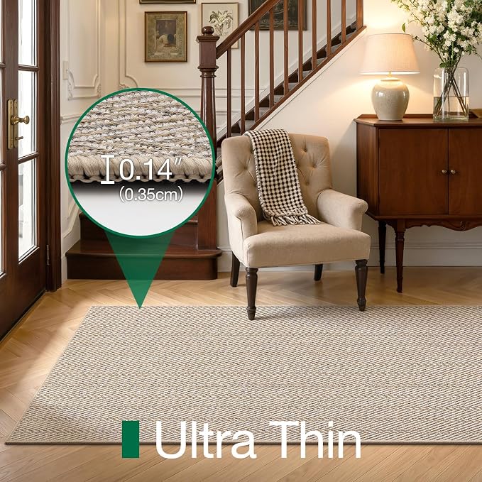 LUMI Ultra Thin Runner Rug for Hallway 2'x8', Non-Slip Entryway Rug - Image 3