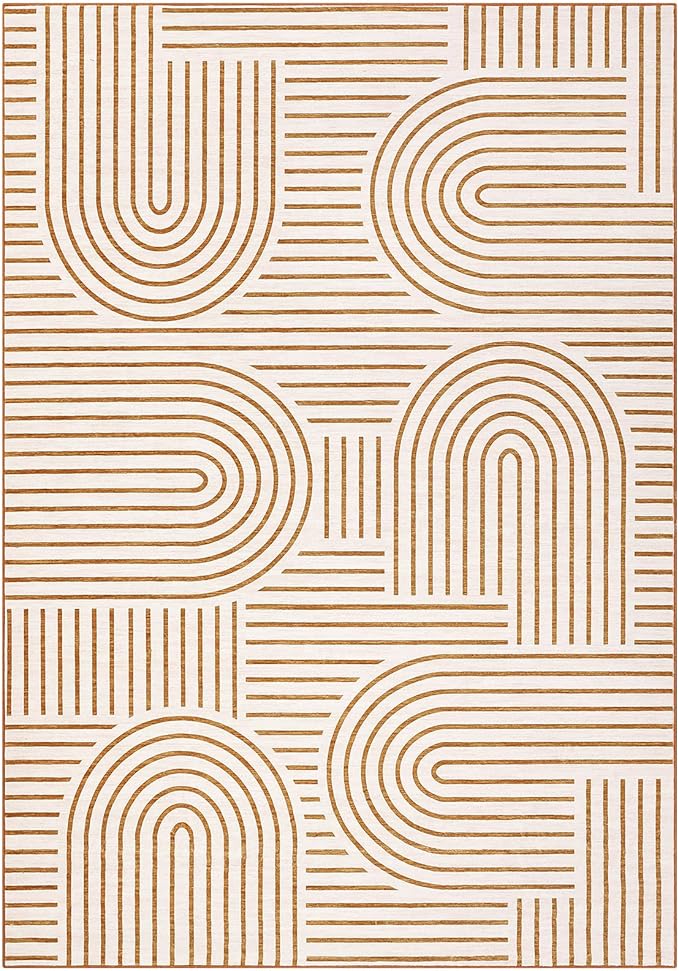 Washable Rug 2x3 Area Rugs for Entryway, Abstract Rug for Bedroom, Soft Rainbow - Image 5
