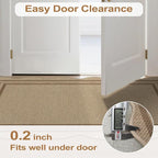 Scalloped Easy Jute 2x6 Kitchen Runner Rug, Washable Rugs - Image 6
