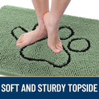 OLANLY Dog Door Mat for Muddy Paws 36x24, Paw Print Design, Absorbs Moisture - Image 4