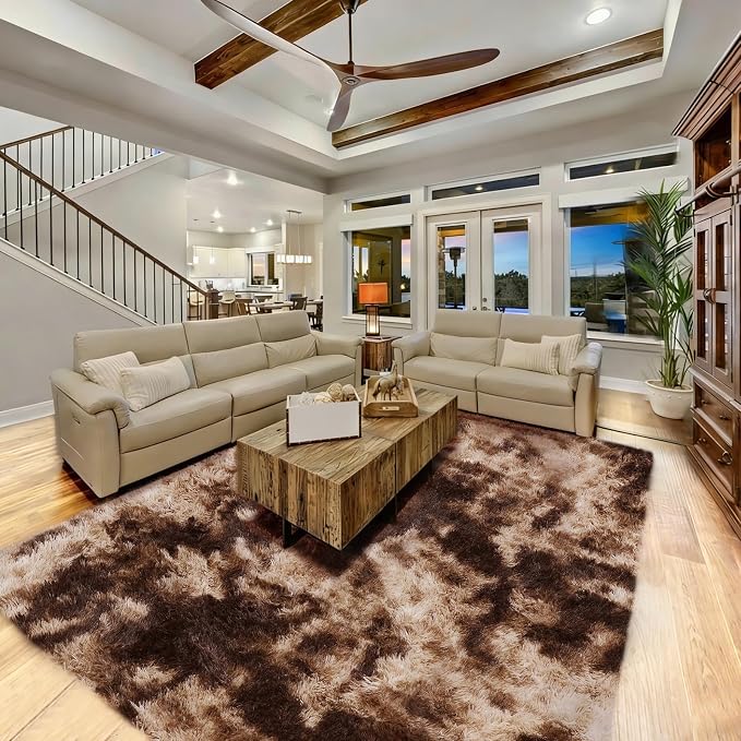 Large 9x12 Area Rug for Living Room, Soft Shag Rugs for Bedroom, Non-Slip Ultra by Mtandyx