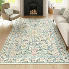 Wonnitar Washable 6x9 Area Rugs, Soft Floral Rug - Image 6