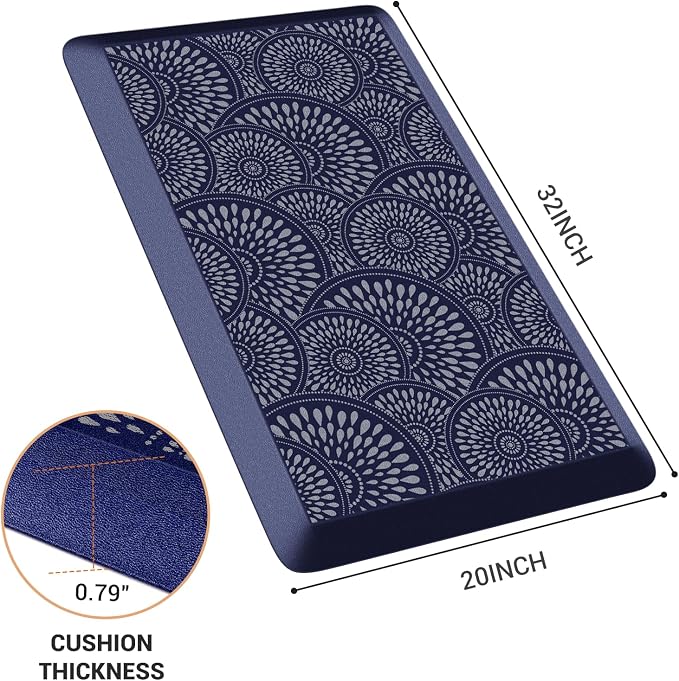 Mattitude 4/5 Inch Kitchen Mat, 20x34in Heavy Duty Ergonomic Comfort Foam - Image 2