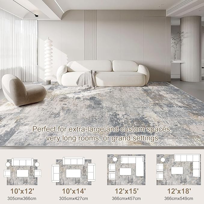 UERMEI 10x14 Area Rug Living Room Rugs - Image 4