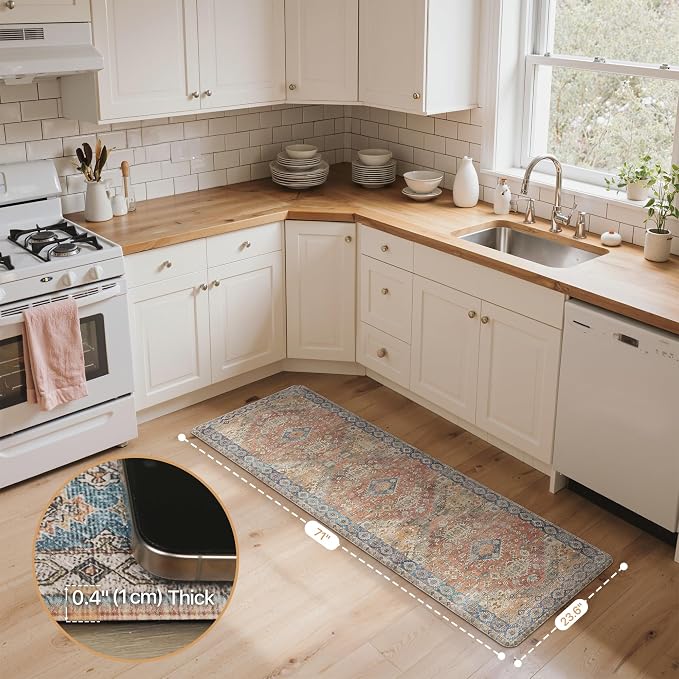GENIMO Kitchen Mats for Floor, Kitchen Rugs Non Slip Washable, Waterproof Anti - Image 2