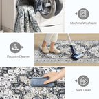 Madane Runner Rug 2'6''x8' Kitchen Runner, Hallway Runner Printed Vintage - Image 4