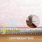 Pink Rug Carpet 6x9 Area Rugs for Bedroom Girls: Washable Modern Rug for Living - Image 6