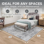 8x10 Area Rugs for Living Room Rug Washable: Modern Large Rug for Dining Room - Image 2
