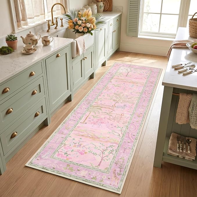 2x6 Hallway Runner Rug Non Slip Forest Nursery Runners Washable Stain Resistant - Image 3