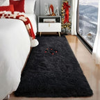 PAGISOFE Black Runner Rugs for Bedroom, Living Room 2x6 Small Plush Fluffy Boys - Image 8