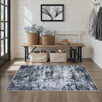 Washable Area Rug 3x5 Entryway Rug: Washable Modern Abstract Soft Thin Rug - Image 3