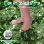 PAGISOFE Fluffy Dark Green Rugs - Image 4