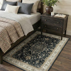RELEANY Area Rugs 3'x5' Washable Non-Slip, Floral Vintage Distress Medallion by RELEANY
