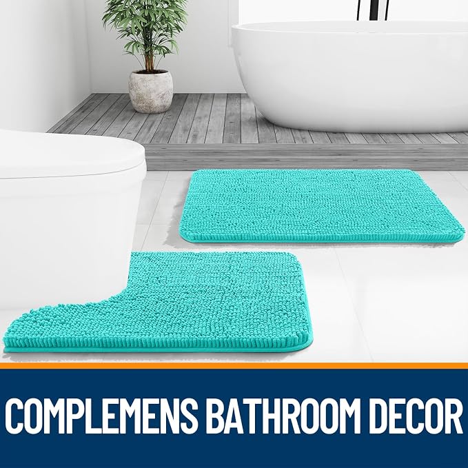 OLANLY Bathroom Runner Rugs 70x24, Extra Soft Absorbent Chenille Bath Rugs - Image 7